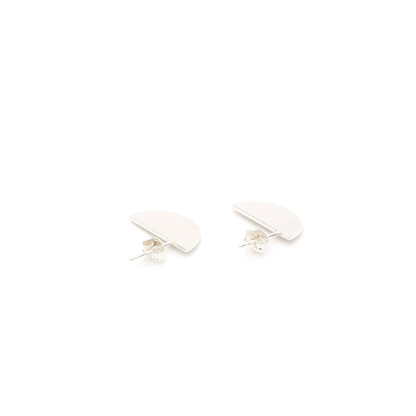 The Boyscouts Earring 'Crescent' (Pair) Sterling Silver - Concrete