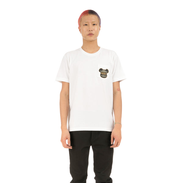 BE@RBRICK | x Lewis Leathers BE@R Tee White - Concrete