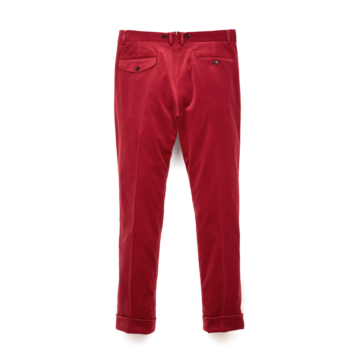 Bedwin & The Heartbreakers | x Curtis Kulig 'Charls' 10/L Tapered Velvet Pants Red - Concrete