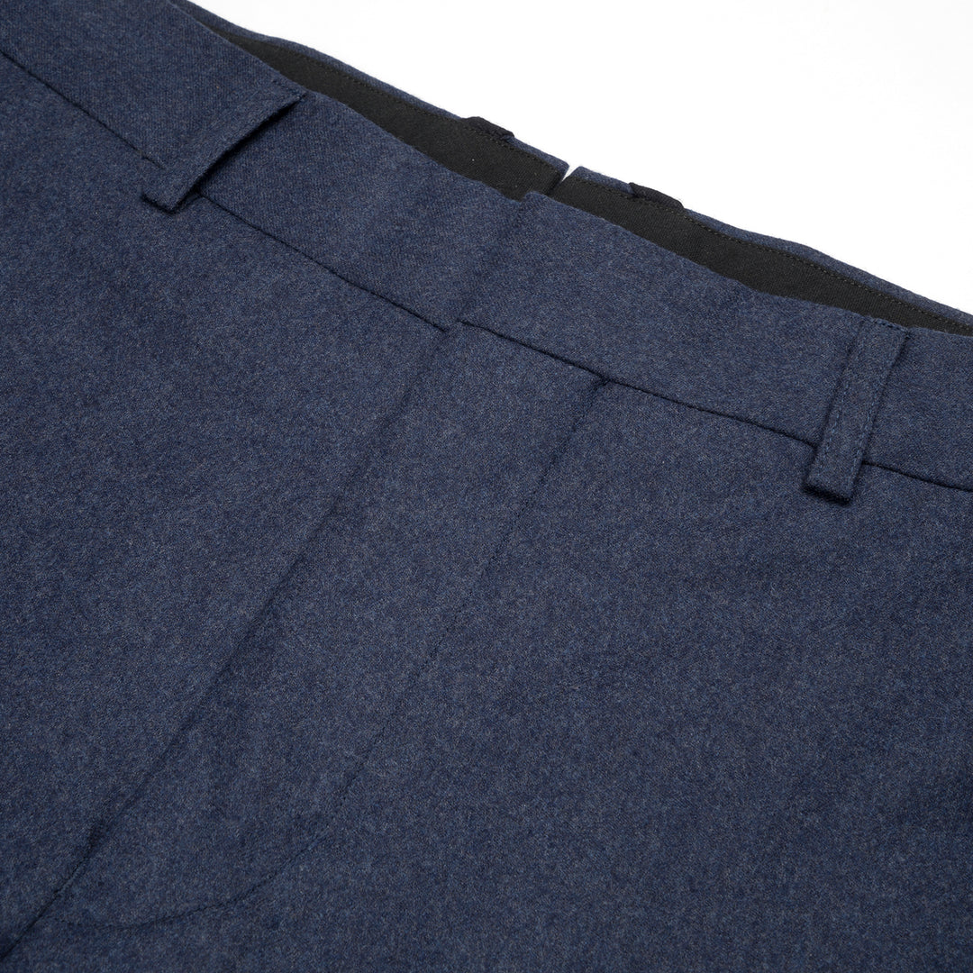 Bedwin & The Heartbreakers | 'Jessee' 9/L Wool Pants Navy - Concrete