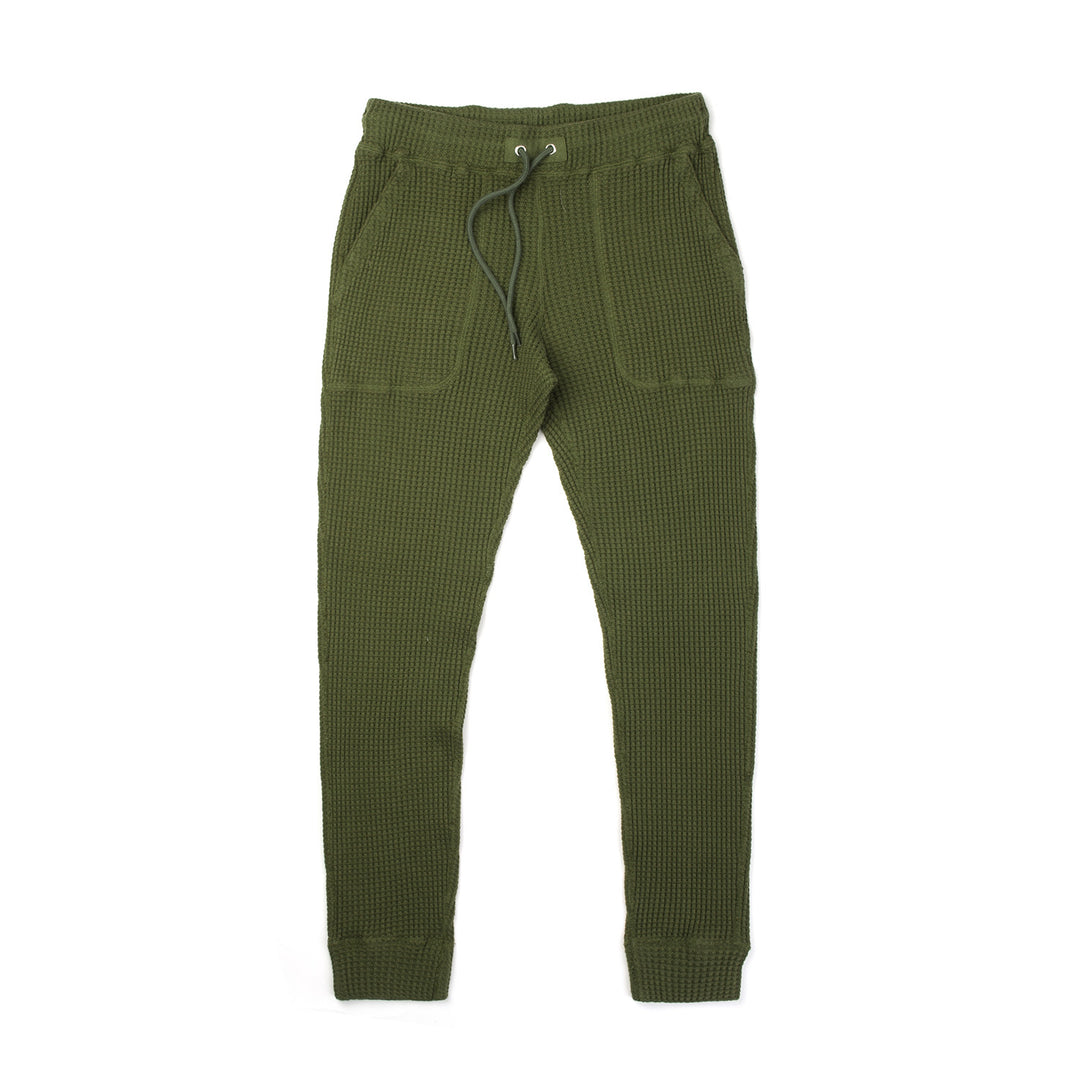 Bedwin & The Heartbreakers | 'Cucchi' 10L Tapered Fit Thermal Pants Olive - Concrete