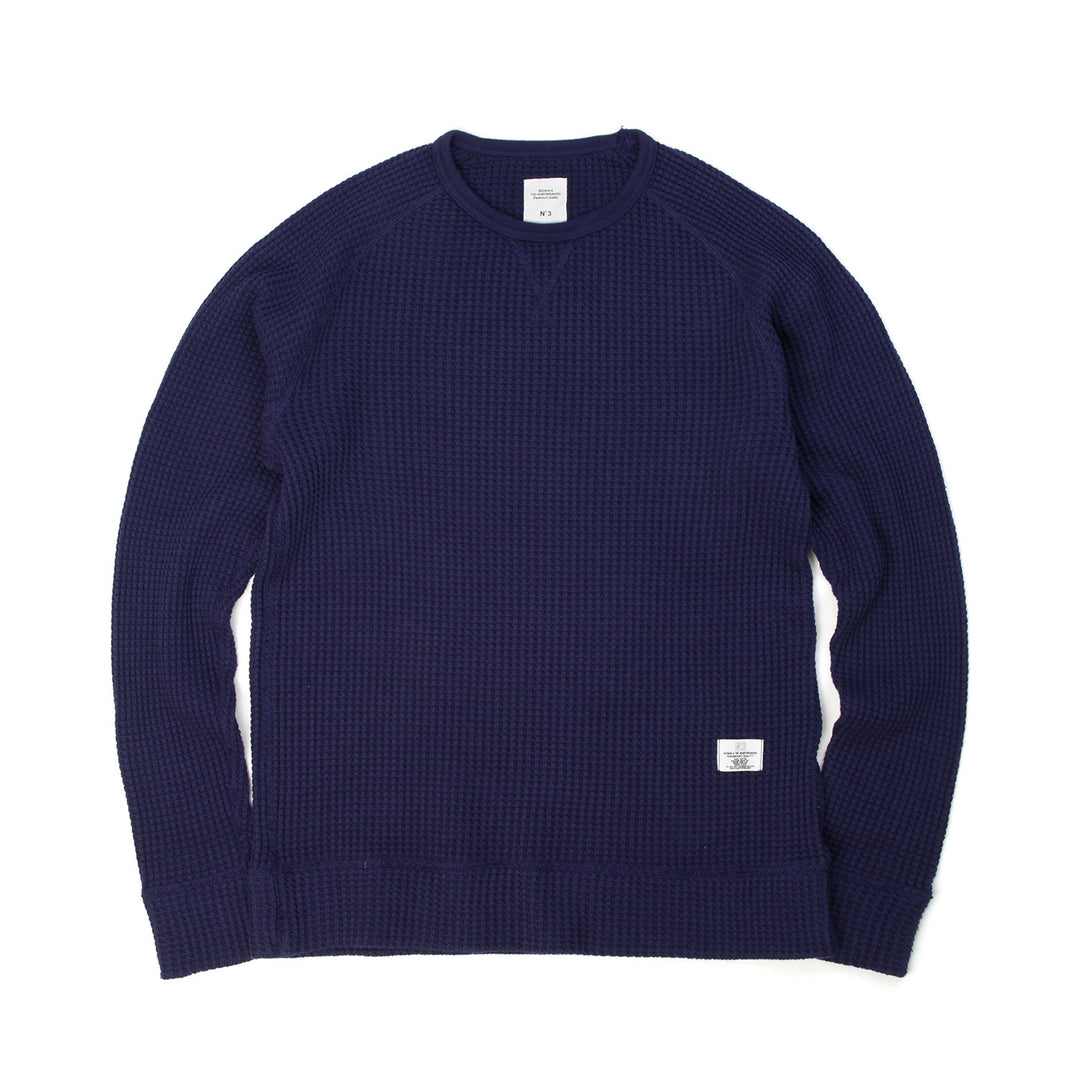Bedwin & The Heartbreakers | 'Scharf' L/S Big Thermal Sweat Navy - Concrete