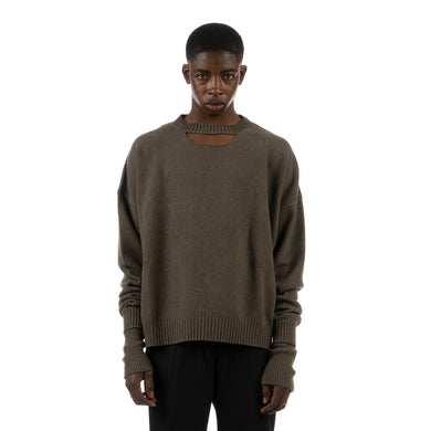 AMBUSH | Oversized Logo Knit Olivine - Concrete