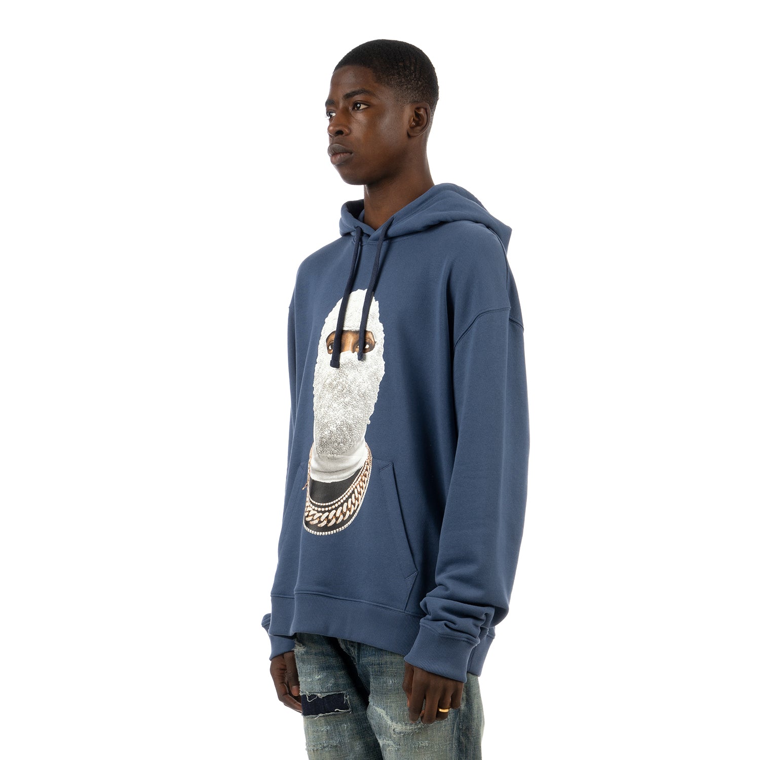 IH NOM UH NIT | Future Mask Hoodie Blue / Grey | Concrete