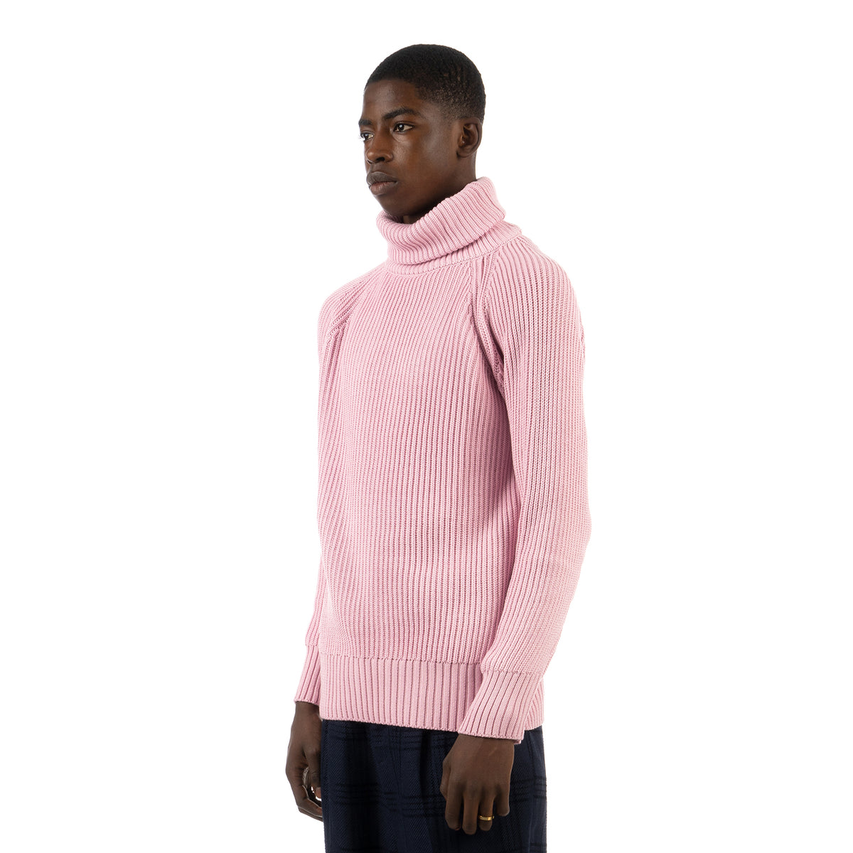 LC23 | Turtleneck Zip Sweater Pink - Concrete