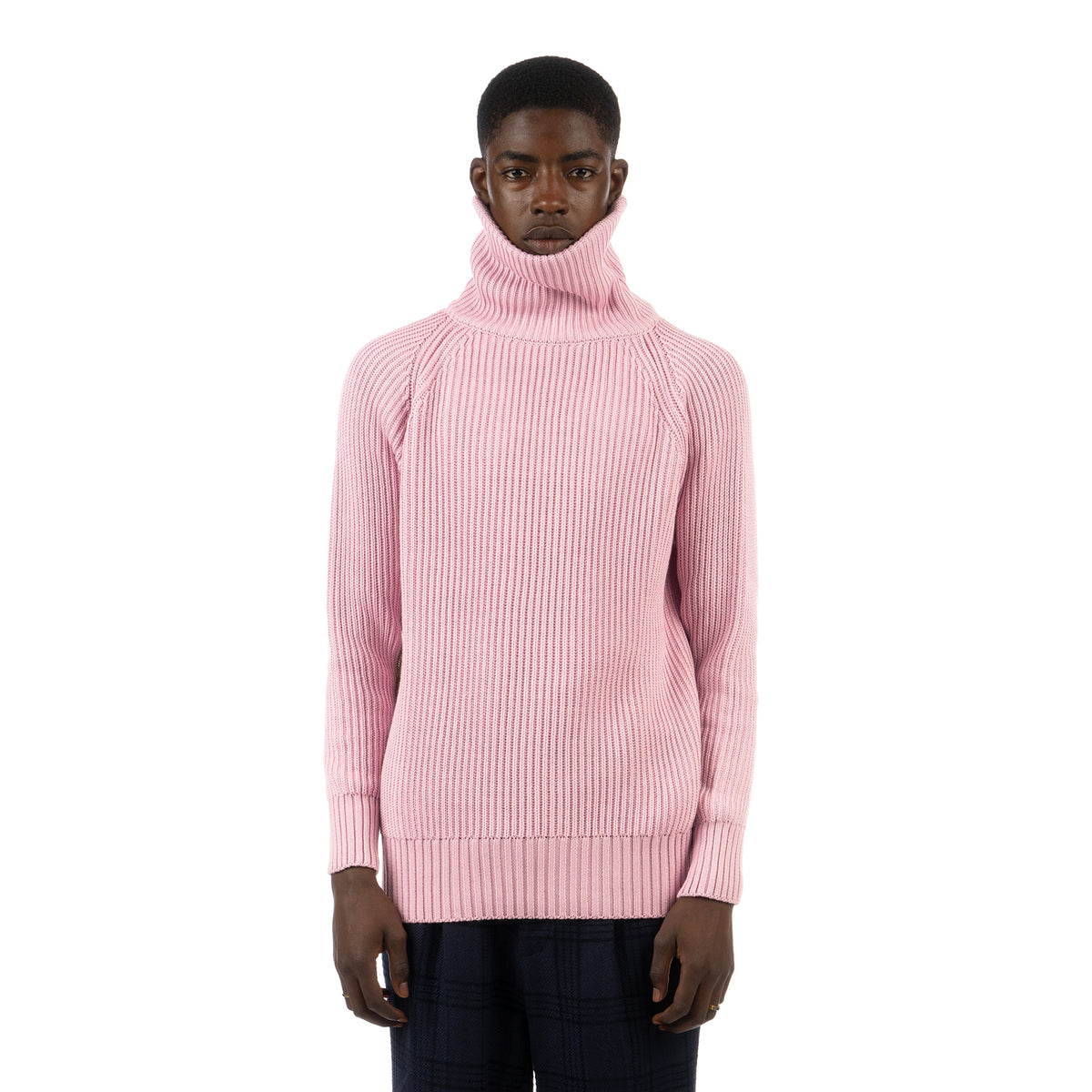 LC23 | Turtleneck Zip Sweater Pink - Concrete