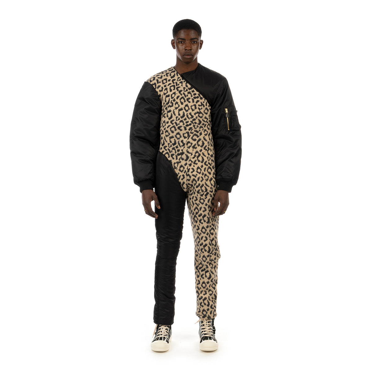 Duran Lantink for Concrete | Leopard Bomber Suit Beige / Black - Concrete