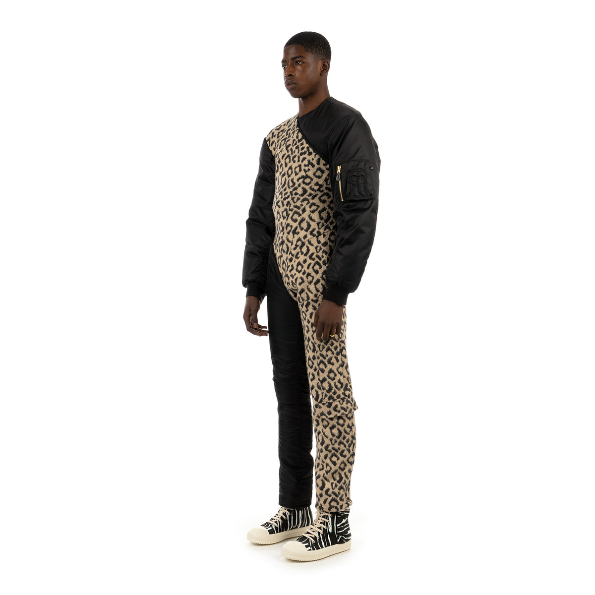 Duran Lantink for Concrete | Leopard Bomber Suit Beige / Black - Concrete