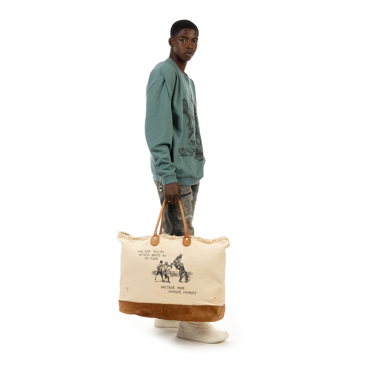 NEIGHBORHOOD | x OOTD TOTE / CCL-LUGGAGE Natural - Concrete