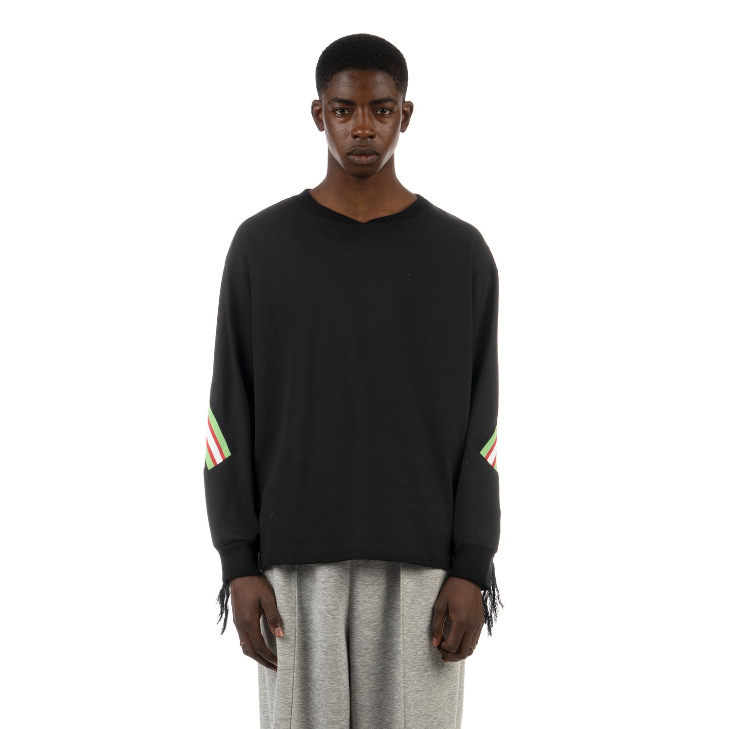 FACETASM | Soccer Rib Long T-Shirt Black | Concrete