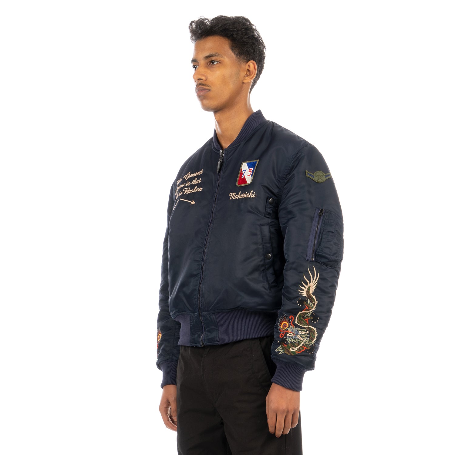 maharishi | 3597 Dragons MA-1 Flight Jacket Navy | Concrete