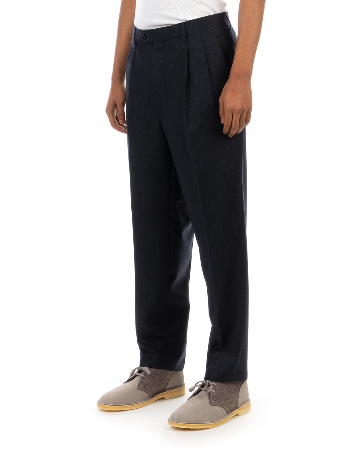 LC23 | Flannel Trousers Navy - Concrete