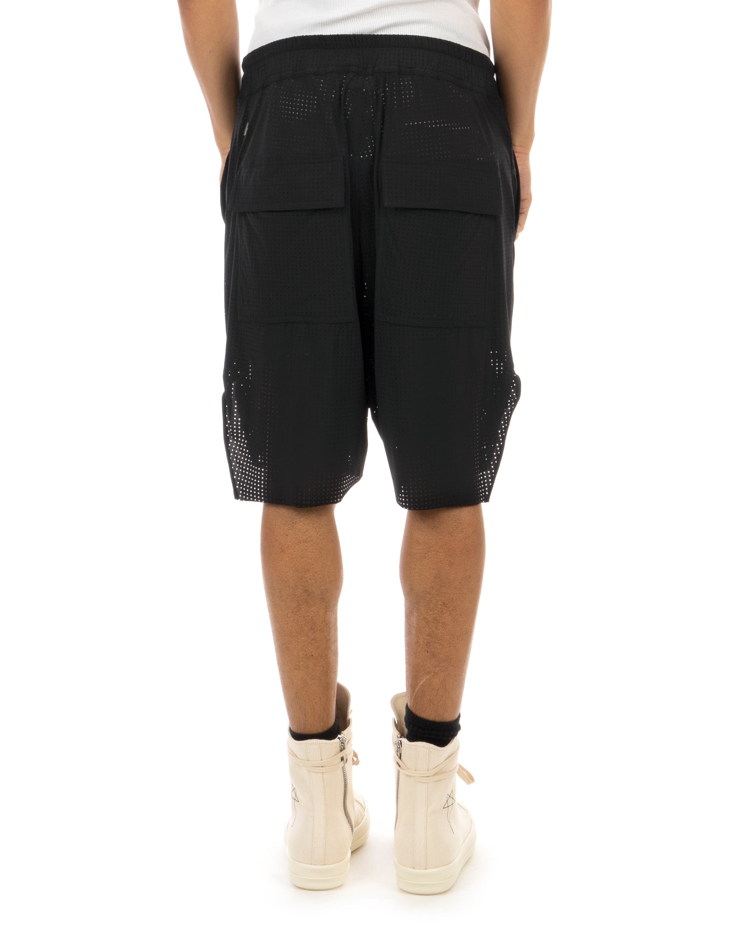 Rick Owens | x Champion Knitted Beveled Pods Shorts Black | Concrete