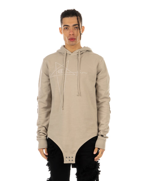 Rick Owens | x Champion Hooded Body Pearl - Concrete