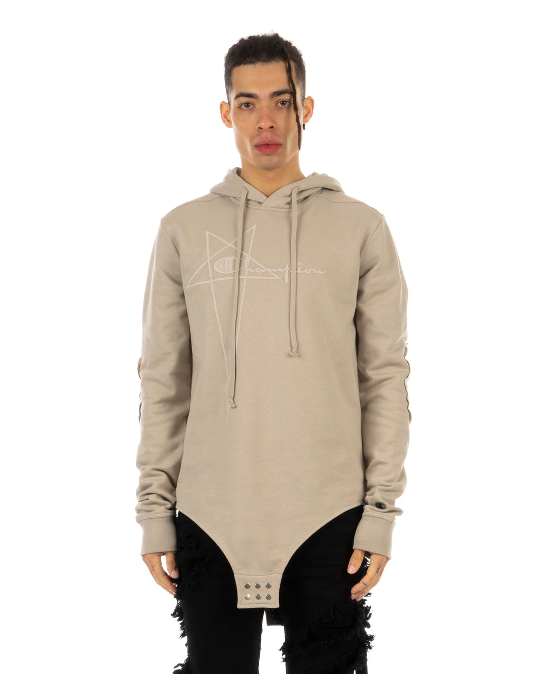 Rick Owens | x Champion Hooded Body Pearl | Concrete