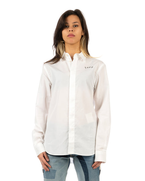 FACETASM | W Woven Scarf Shirt White - Concrete