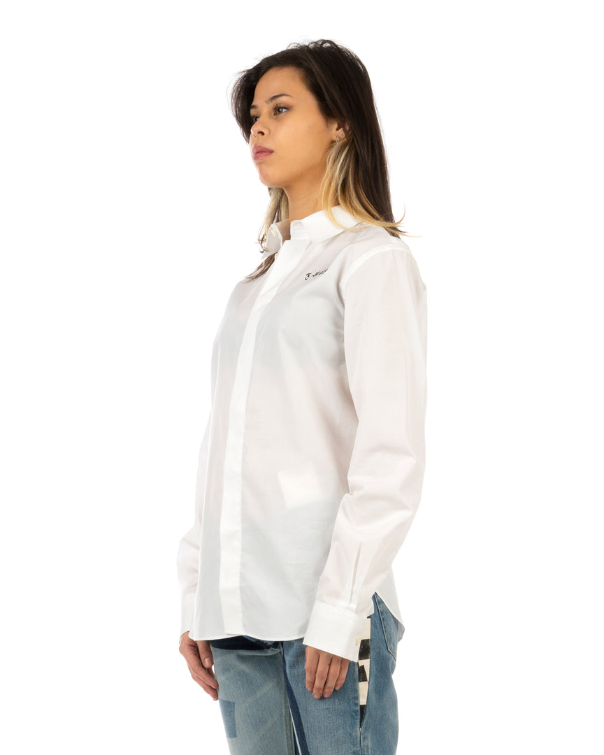 FACETASM | W Woven Scarf Shirt White - Concrete
