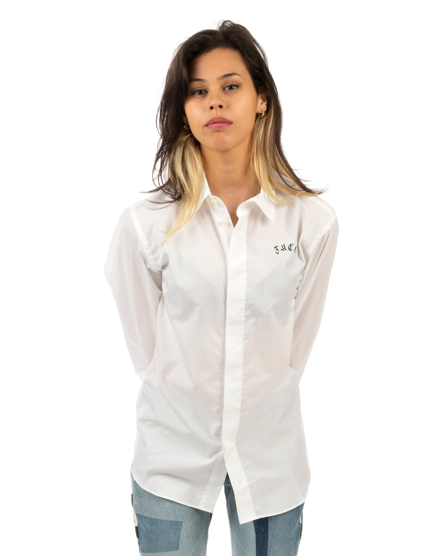 FACETASM | W Woven Scarf Shirt White - Concrete