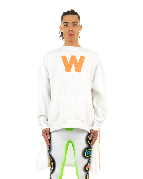 Walter Van Beirendonck | Scarf Hoody White - Concrete