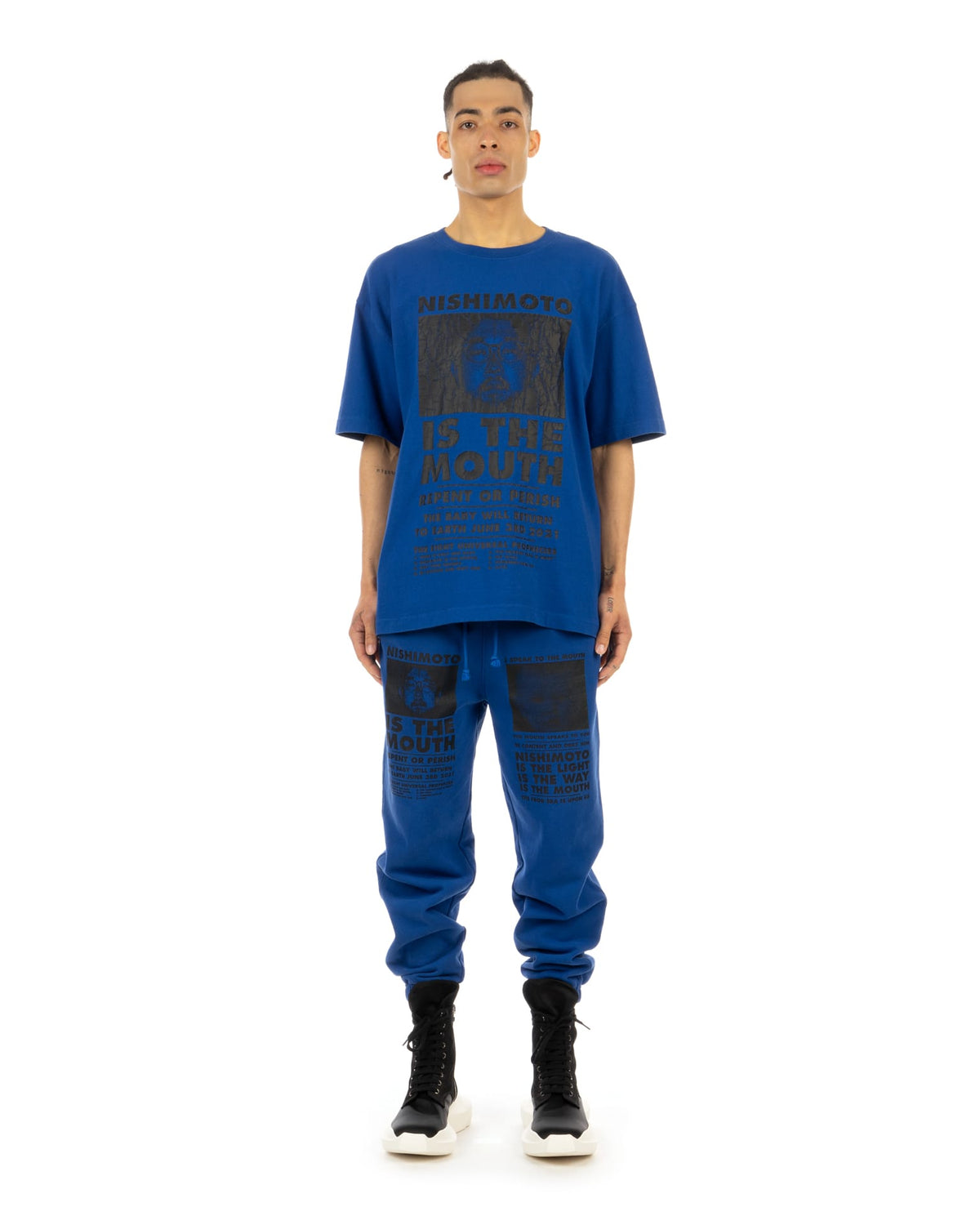NISHIMOTO IS THE MOUTH | Classic T-Shirt Blue - Concrete