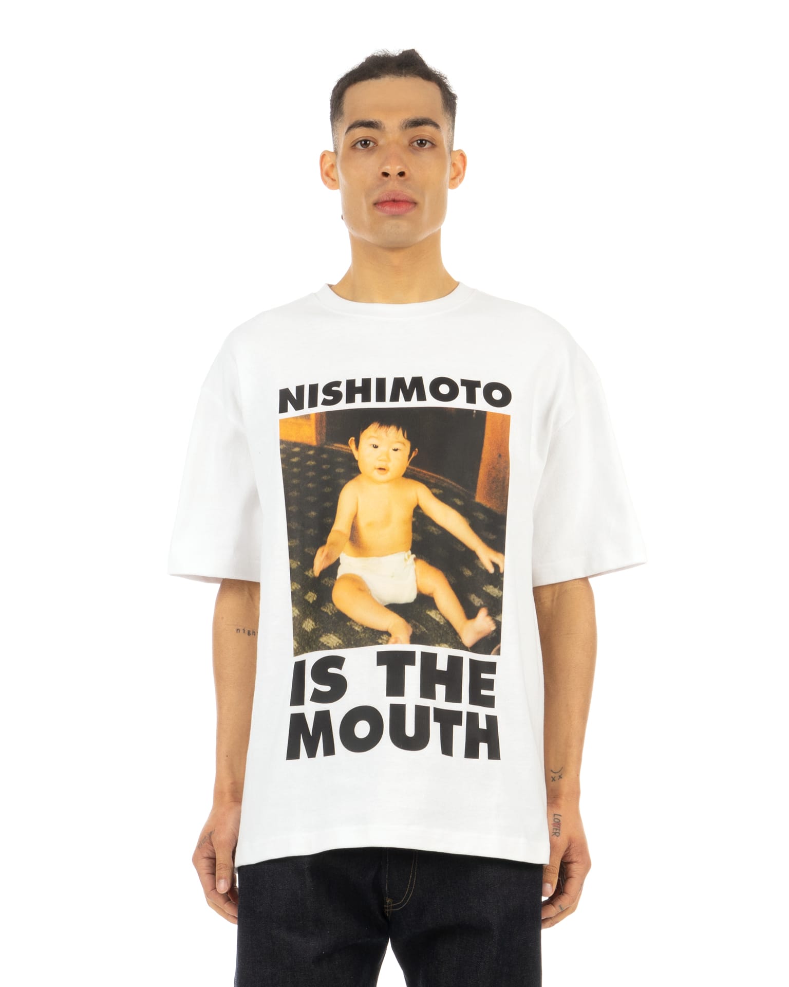 NISHIMOTO IS THE MOUTH | Photo T-Shirt White