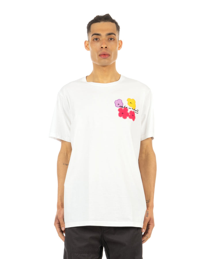 maharishi | x Warhol 9639 Flowers T-Shirt White - Concrete