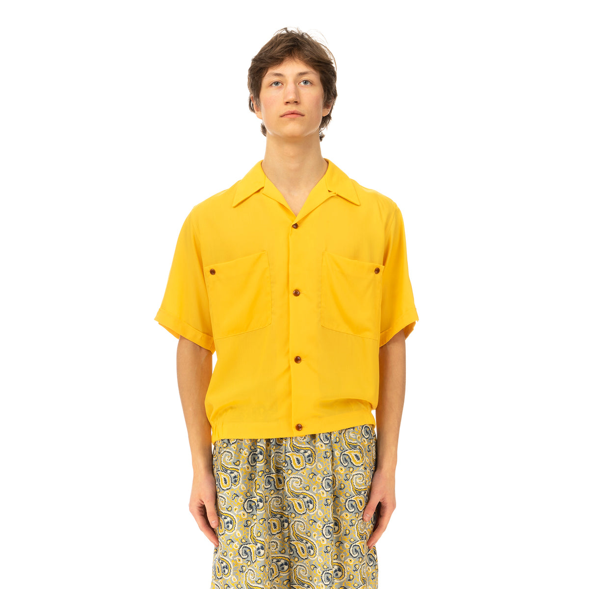 Haversack | Poplin Shirt 822008-10 Yellow - Concrete