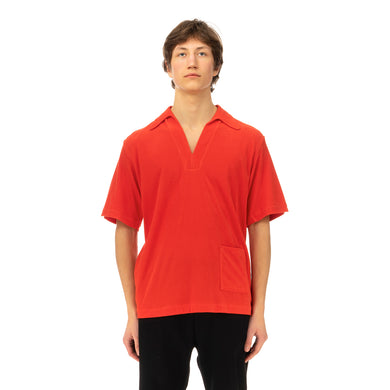 Haversack | Velour Polo Shirt 812003-18 Orange - Concrete