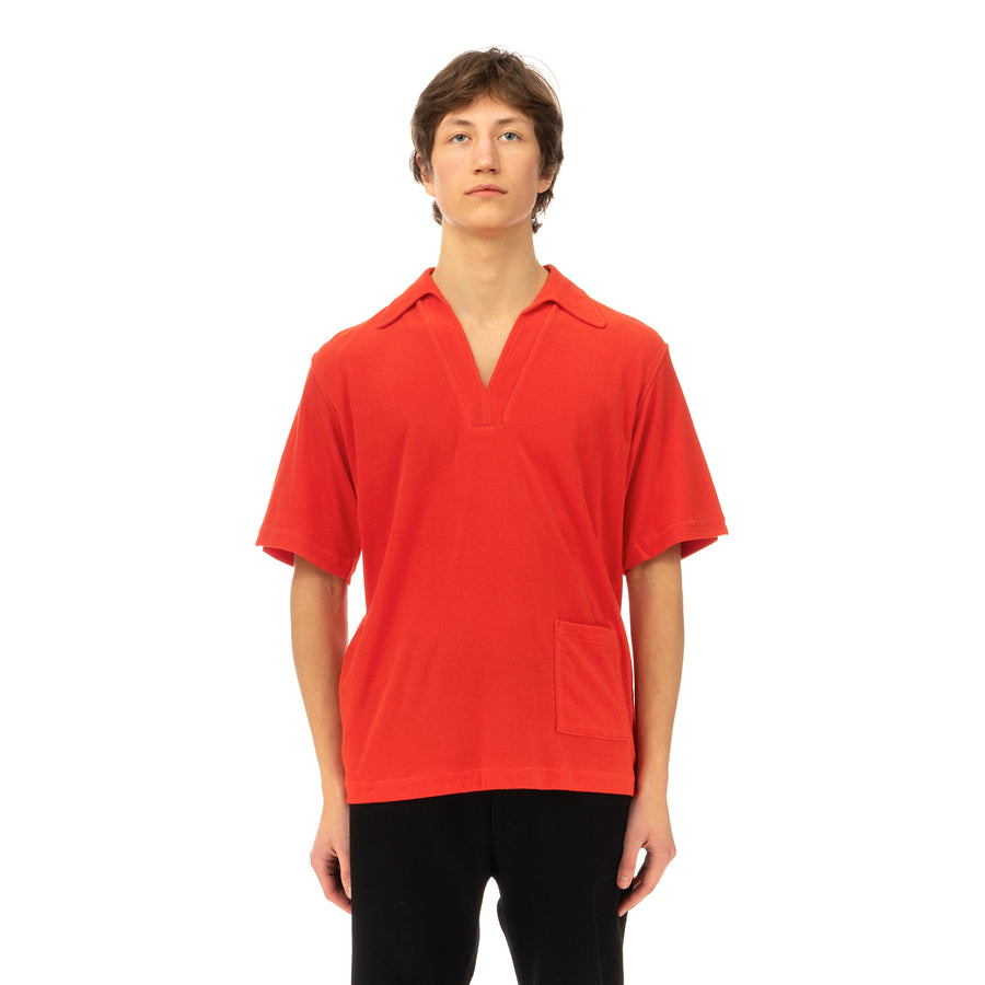 Haversack | Velour Polo Shirt 812003-18 Orange - Concrete