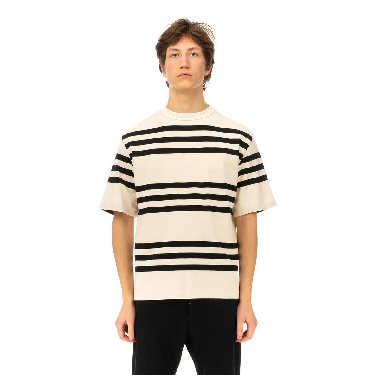 Haversack | Stripe T-Shirt 812004-01 White - Concrete