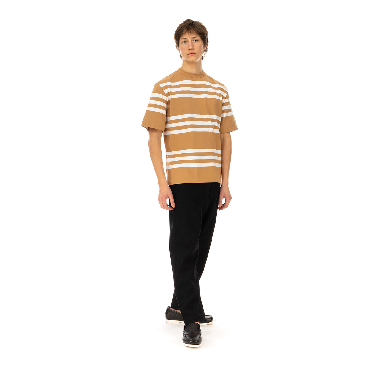 Haversack | Stripe T-Shirt 812004-31 Beige - Concrete