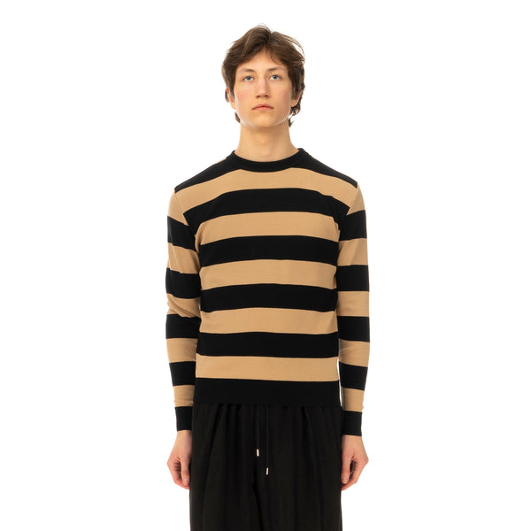 Haversack | Striped Sweater 832020-05 Beige / Black - Concrete
