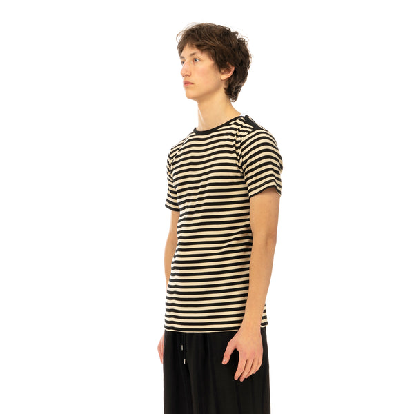 Haversack | Striped T-Shirt 812025-05 Black - Concrete