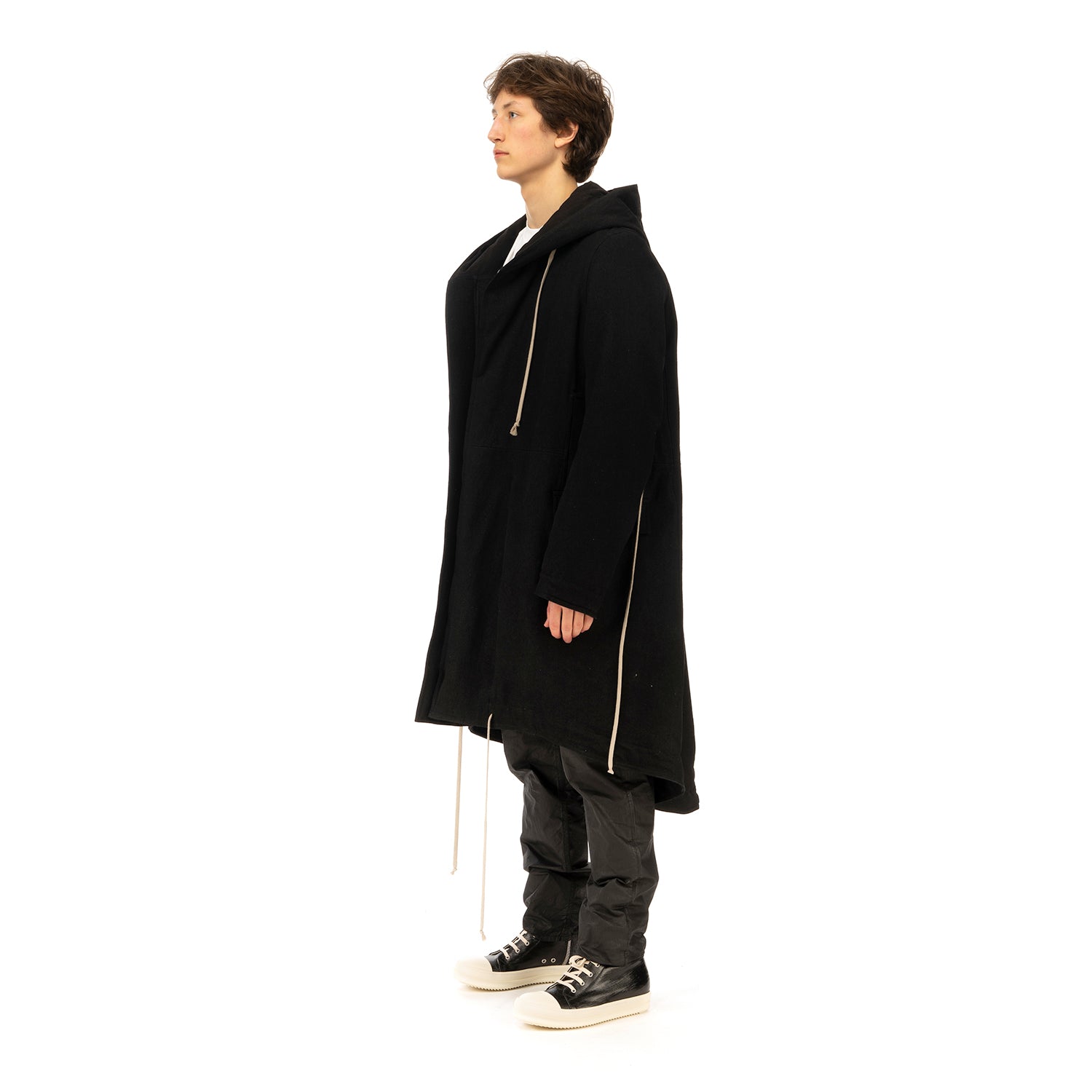 DRKSHDW by Rick Owens | Padded Fishtail Parka Black Denim | Concrete