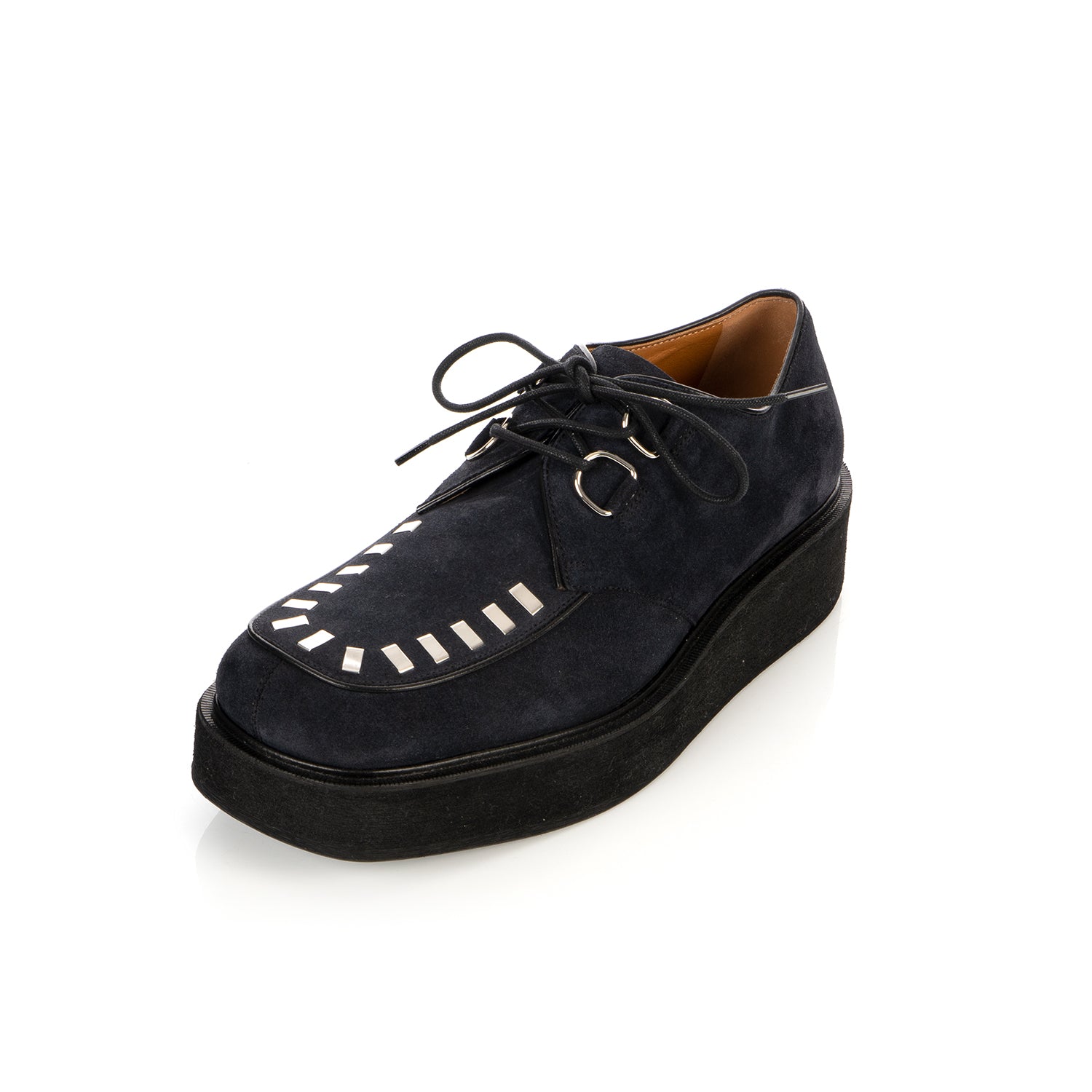 Marni | Laced Brogue Shoes Blue Suede | ALMR003303 | ConcreteStore