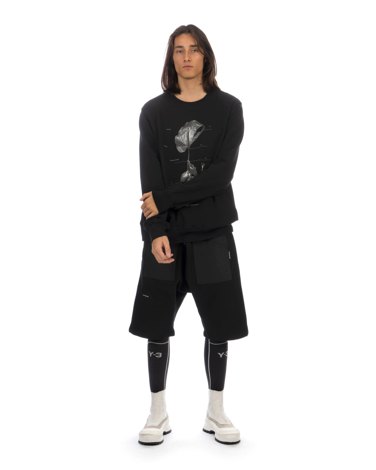 TOBIAS BIRK NIELSEN | SH10 Mixed Fabrics Shorts Black - Concrete