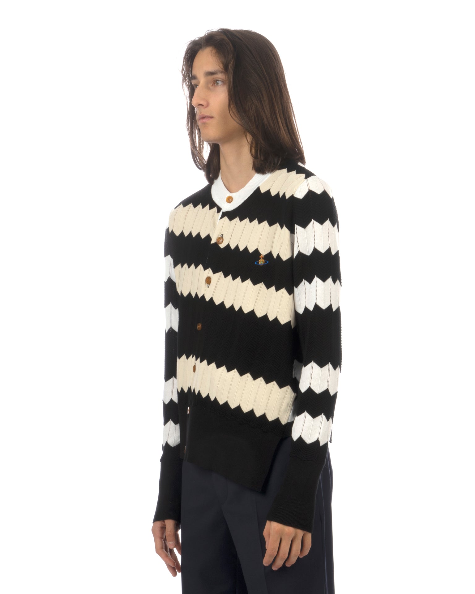 Black and hotsell white chevron sweater