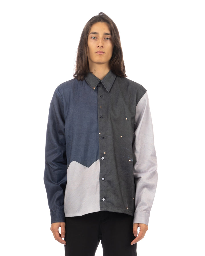 Akomplice | x Synchrodogs Desert Space Heavyweight Button Up - Concrete