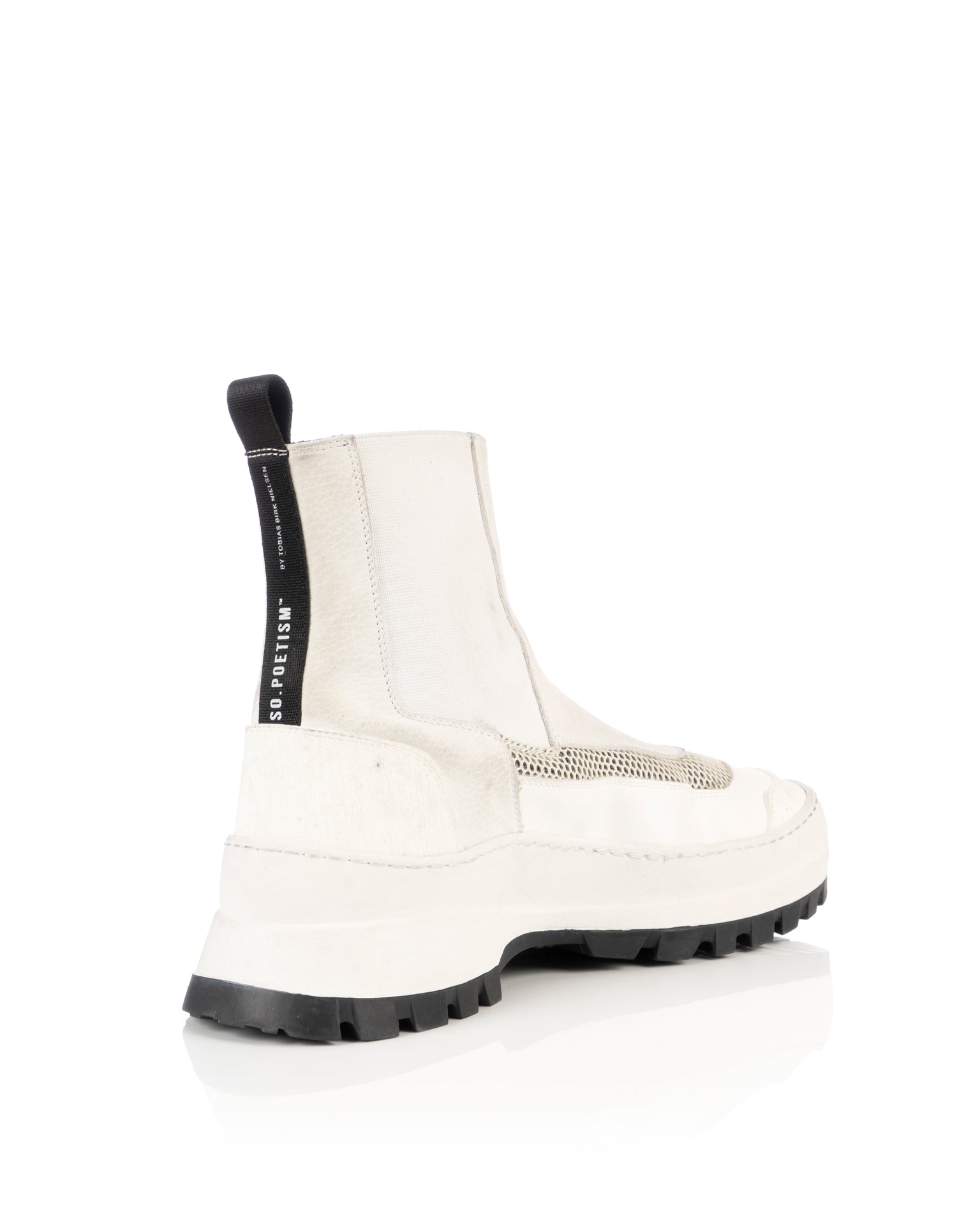 White concrete sale boots