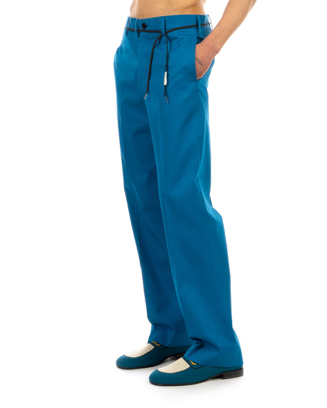 Marni | Garbardine Trousers Royal - Concrete