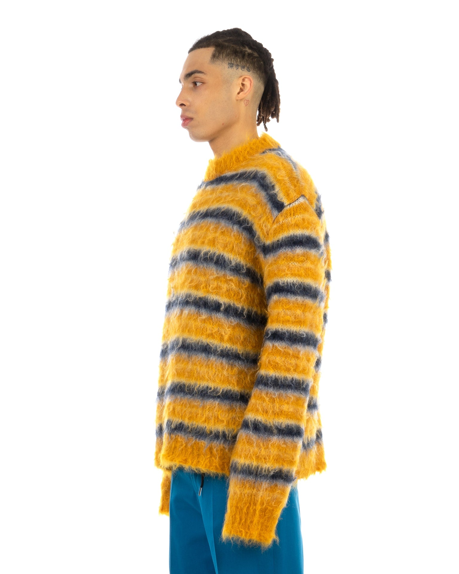 Marni | Iconic Groovy Striped Sweater Sunflower | Concrete