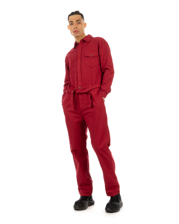 YOOST | W Loose Strap Boiler Suit Red - Concrete