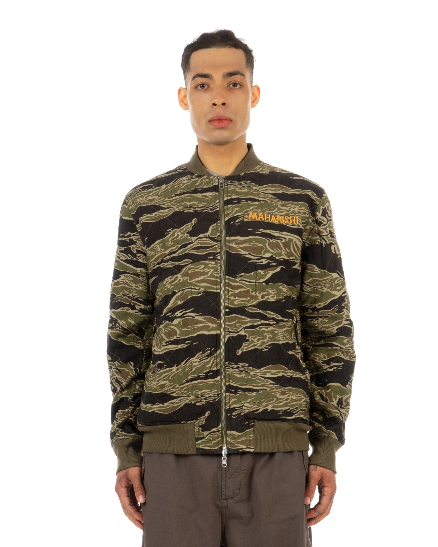 maharishi 8046 Reversible MA-1 Bomber Jacket Olive Concrete