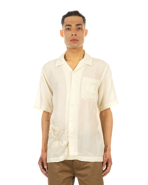maharishi | 8182 Tibetan Dragon Camp Shirt Ecru - Concrete