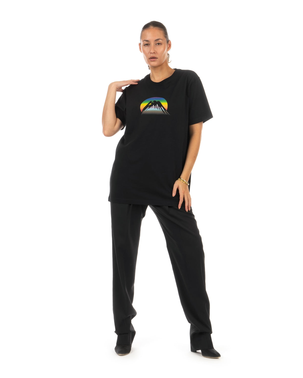 maharishi | Proud Dove Rainbow Mountain T-Shirt Black - Concrete