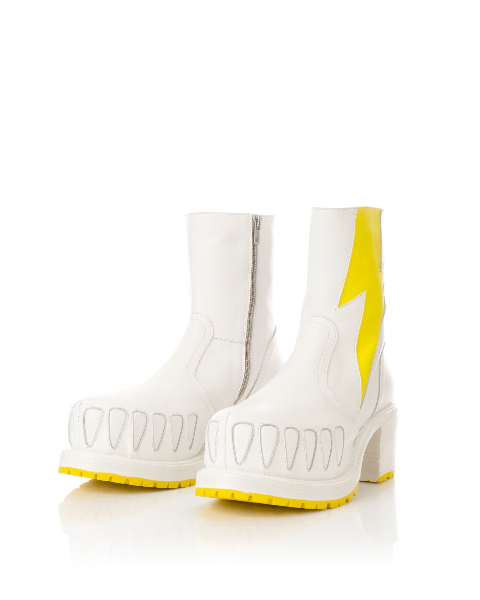 Walter Van Beirendonck, Hyper Glam Boots Off White / Yellow