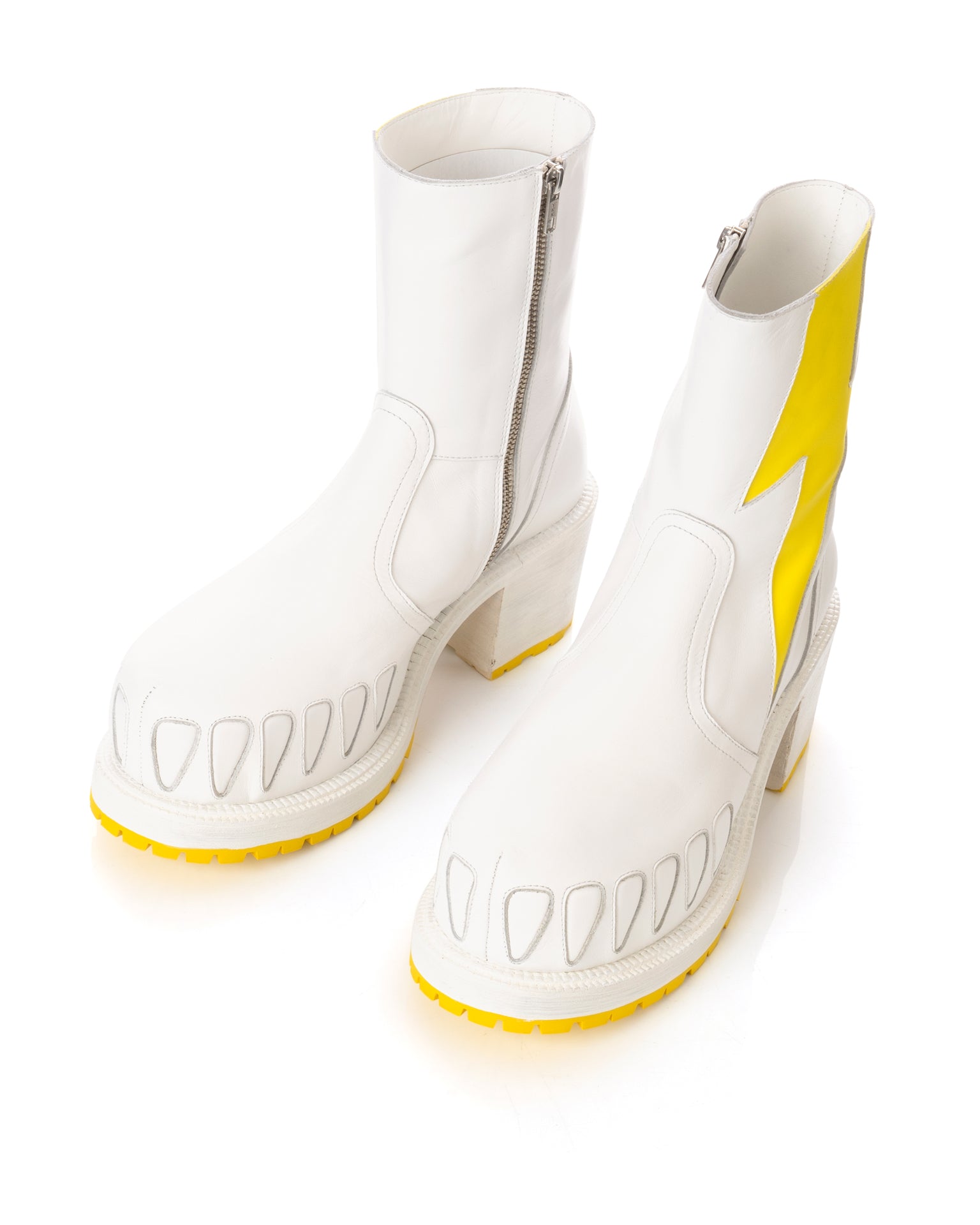 Walter Van Beirendonck | Hyper Glam Boots Off White / Yellow | Concrete