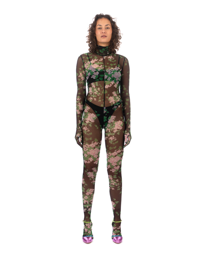SHUTING QIU | Bodysuit Multi / Floral - Concrete