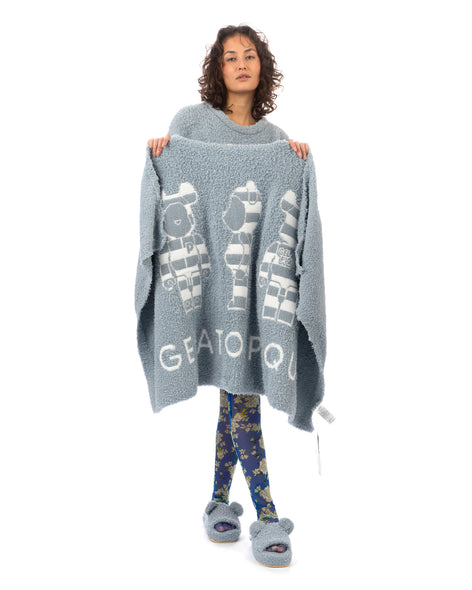 Be@rbrick | x GELATO PIQUE Blanket Blue / White - Concrete