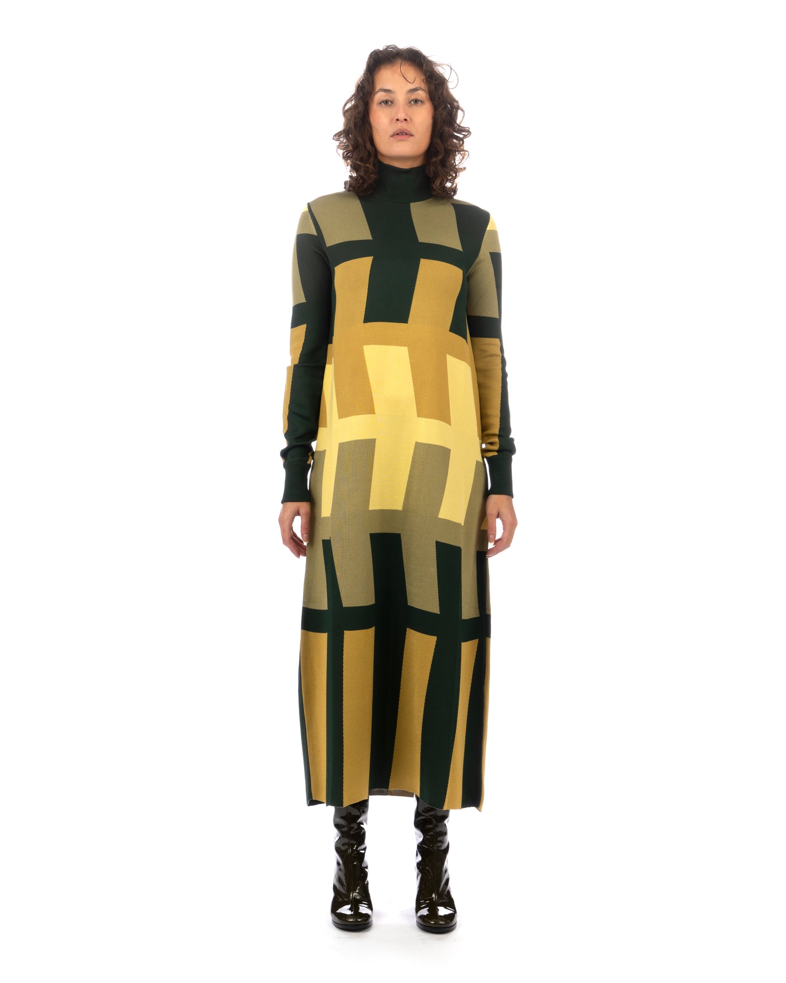 Colville | Arrow Knit Dress Yellow / Mustard | Concrete